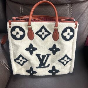 Cream and Black Tote bag